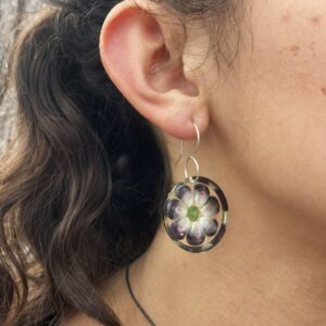 blue corn earrings model blue corn earrings