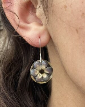 small blue corn earrings