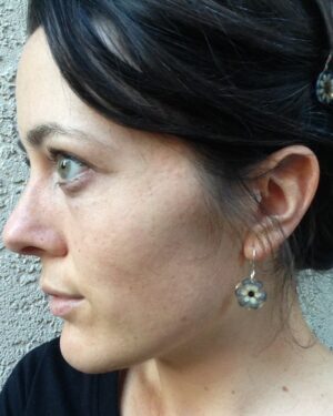 small blue corn earrings