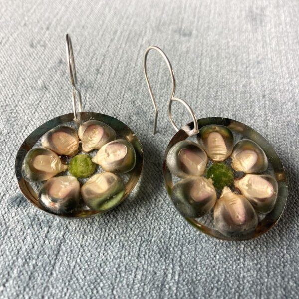 green corn earrings 2 green corn and split pea earrings