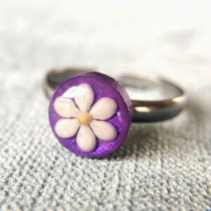 sesame seeds and mustard seed earrings on purple