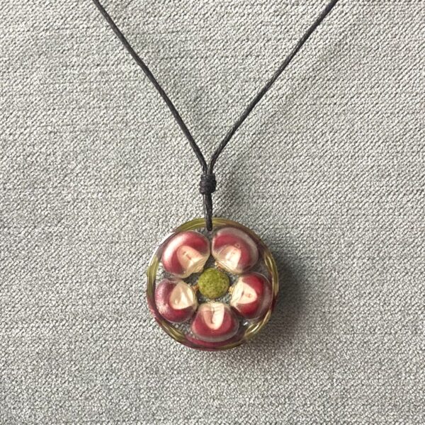 purple pink corn necklace