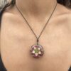purple pink corn necklace