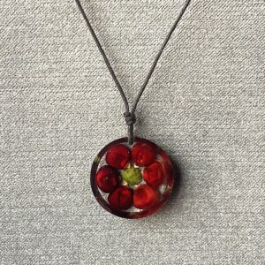 Red Corn Pendant Necklace