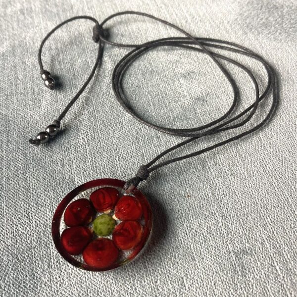 Red Corn Pendant Necklace
