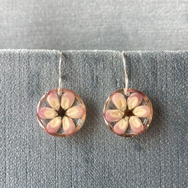 lavender light purple corn earrings