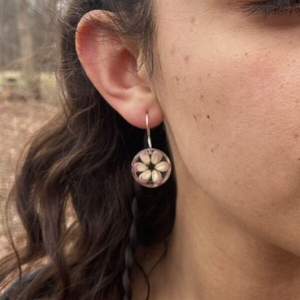 lavender light purple corn earrings