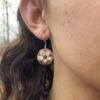 small pink corn earrings model small pink popcorn corn earrings