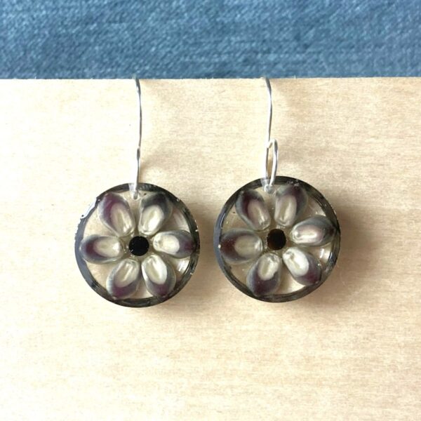 purple corn earrings