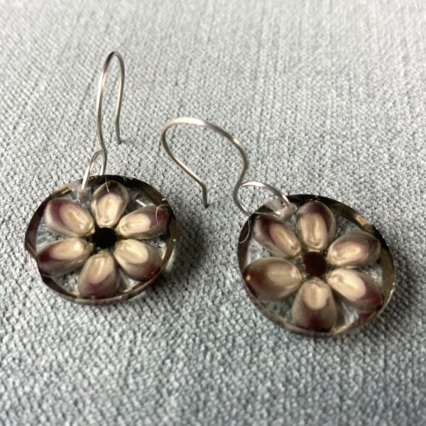 purple corn earrings