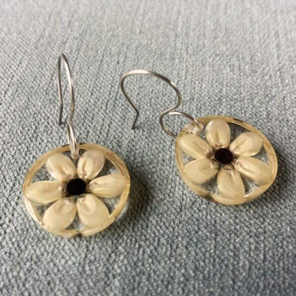 small white corn earrings 2 white corn earrings