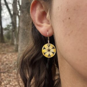 small yellow corn model small yellow corn earrings